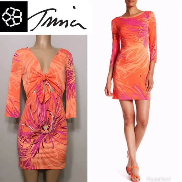 Trina Turk Jersey back to front knotted dress - Picture 8 of 8